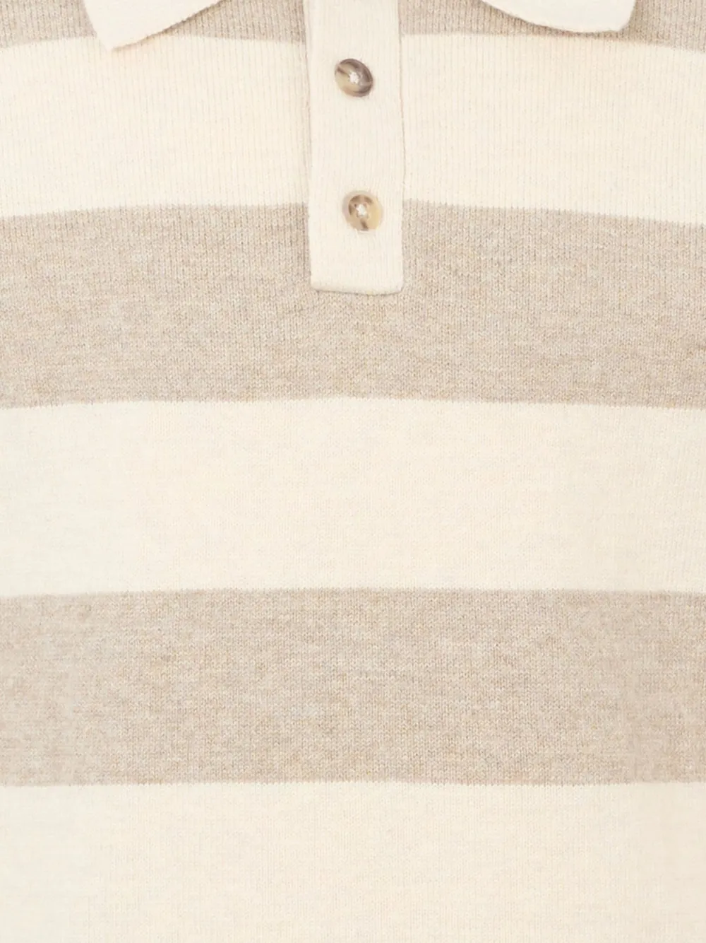 Mayoral striped polo-neck sweater Beige