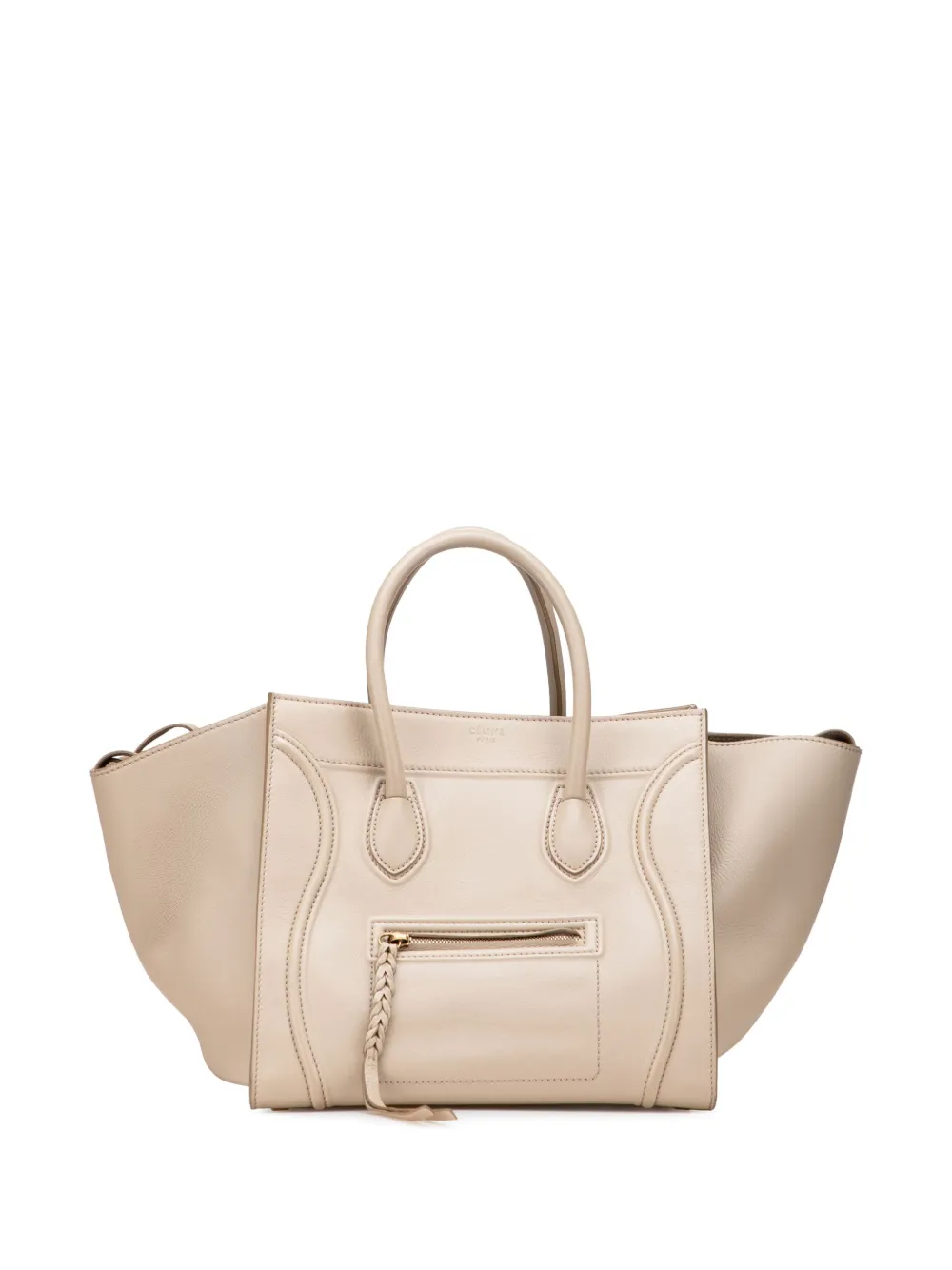 Pre-owned Celine 2013 Medium Luggage Leather Phantom Tote Bag In Brown