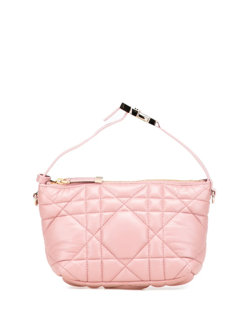 Christian Dior Pre-Owned 2022 スモール カーフスキン マクロカナージュ ディオールトラベル ノマド ポーチ Christian Dior Pre-Owned 2022 スモール カーフスキン マクロカナージュ ディオールトラベル ノマド ポーチ