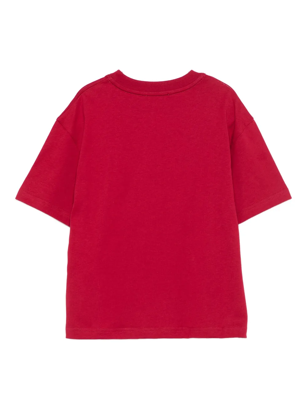 Lanvin Enfant Embroidered-logo T-shirt In Red