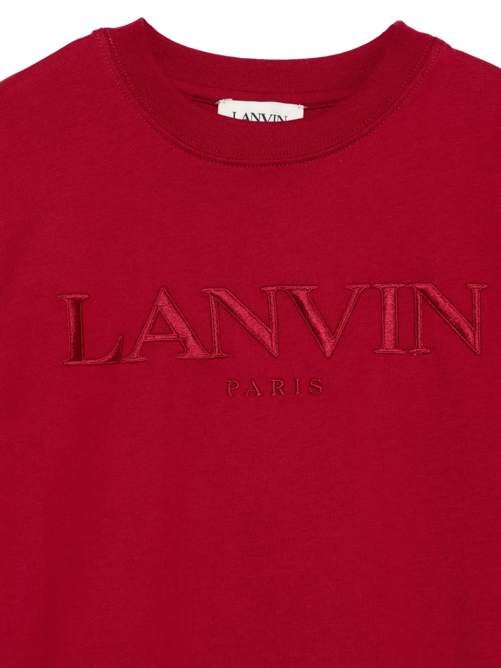 Lanvin Enfant T-shirt met geborduurd logo Rood