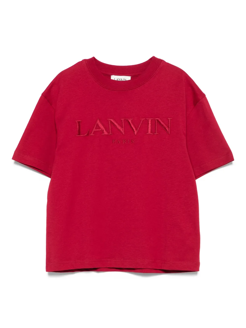 Lanvin Enfant T-shirt met geborduurd logo Rood