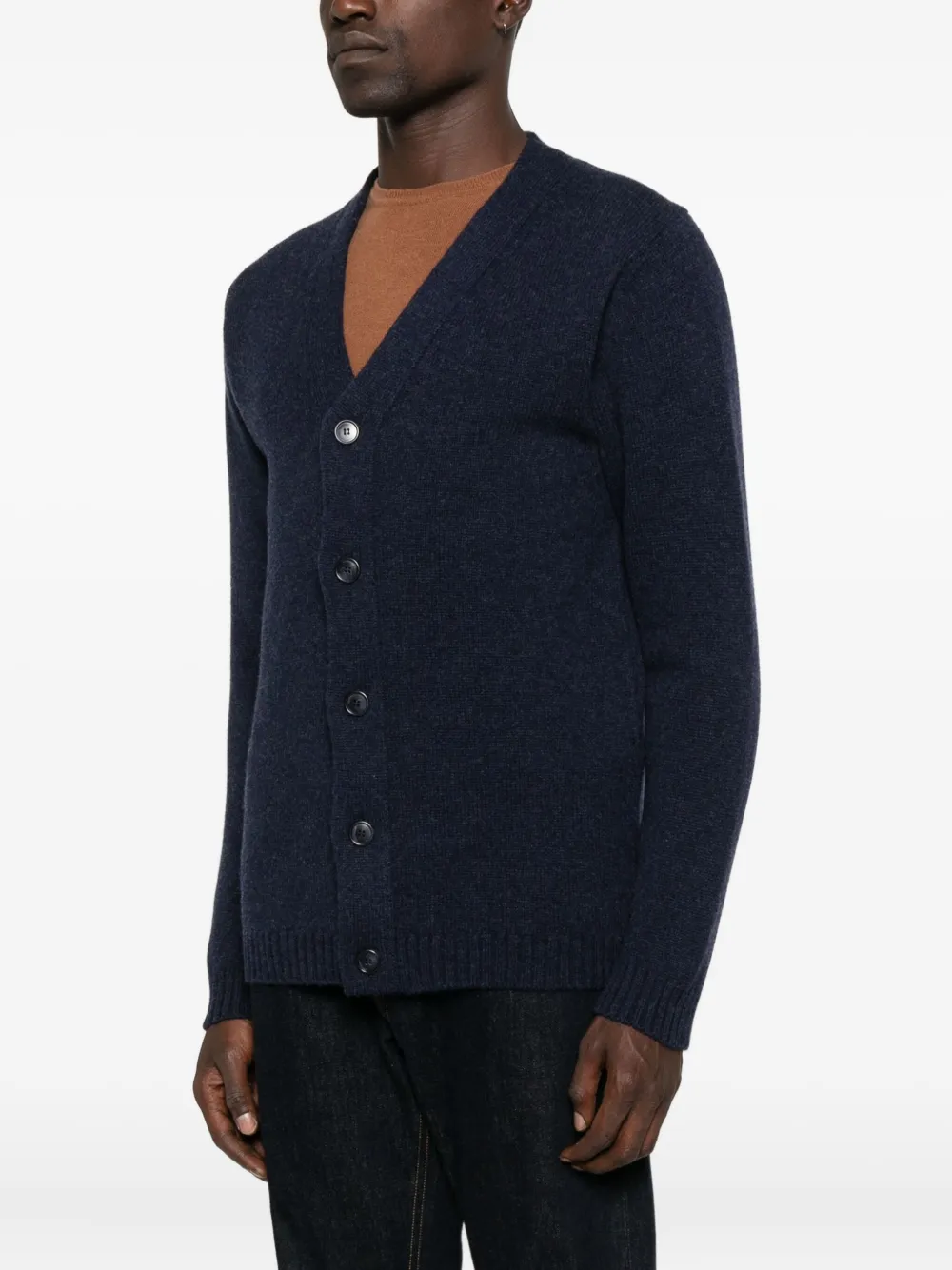 Daniele Fiesoli Button-front Wool Cardigan In Blue