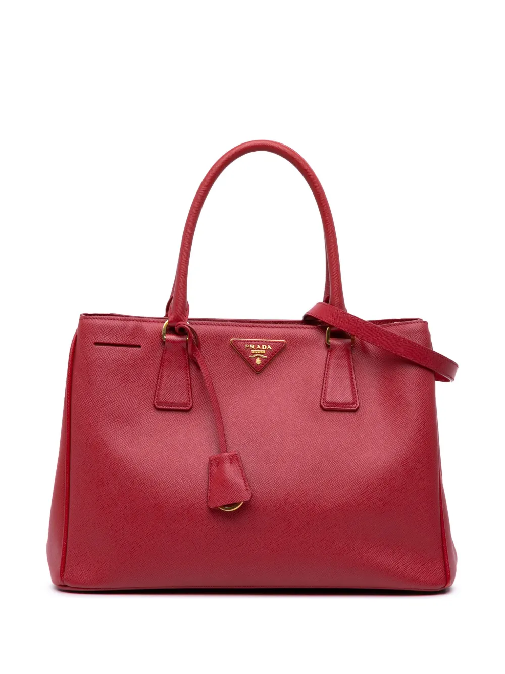 Prada Pre-Owned 2013-2025 ミディアム サフィアーノ ルクス ガレリア サッチェルバッグ - レッド Prada Pre-Owned 2013-2025 ミディアム サフィアーノ ルクス ガレリア サッチェルバッグ - レッド