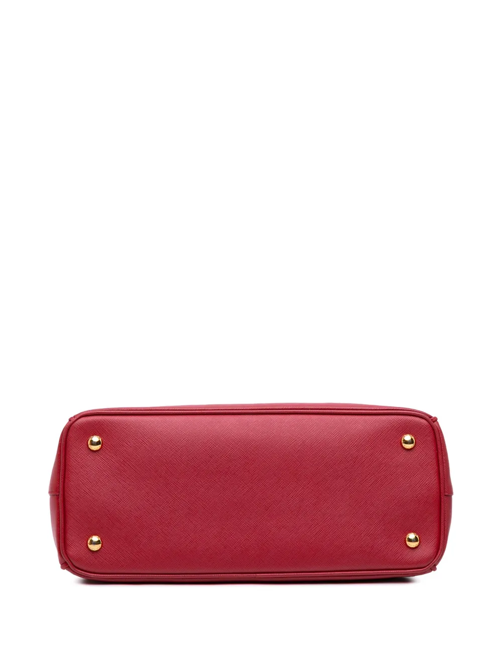 Pre-owned Prada 2013-2025 Medium Saffiano Lux Galleria Satchel In Red