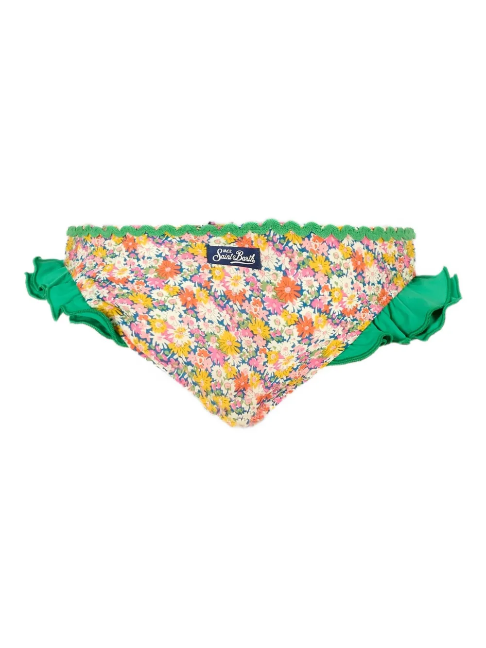 MC2 Saint Barth Kids Bikinislip met bloemenprint en ruches Geel