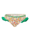 MC2 Saint Barth Kids floral ruffled bikini bottom - Yellow