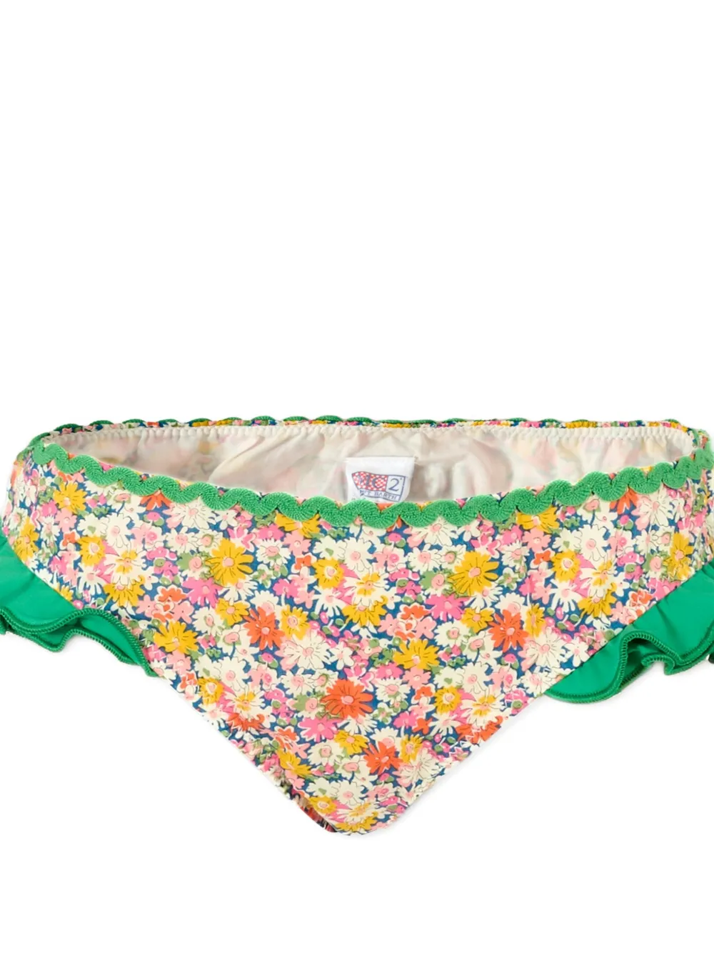 MC2 Saint Barth Kids Bikinislip met bloemenprint en ruches Geel