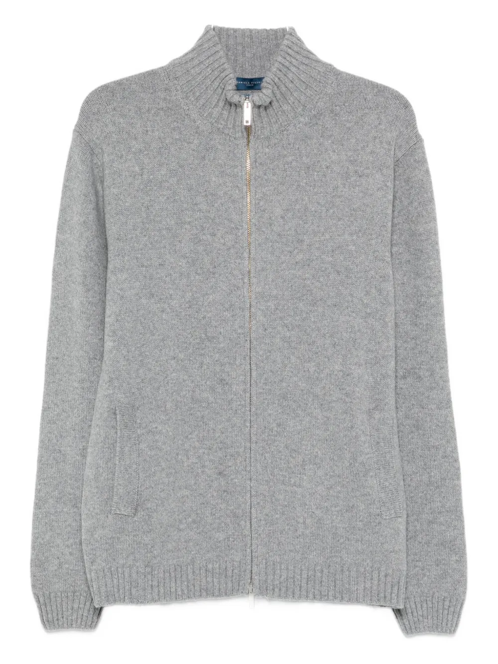 Daniele Fiesoli Zip-front Pocket Cardigan In Gray