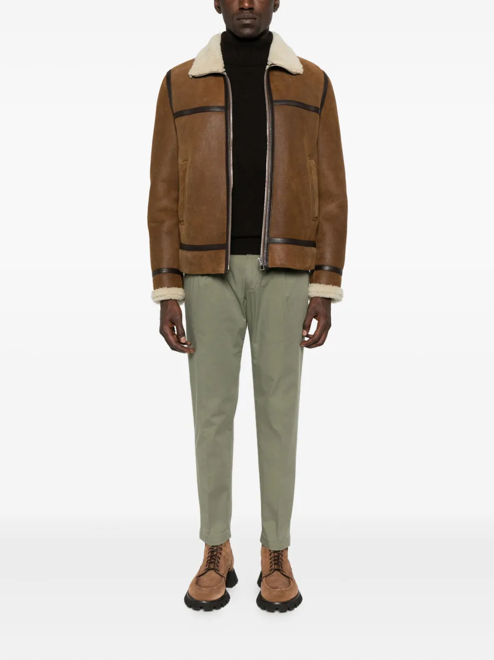 Daniele Fiesoli Turtleneck Wool Sweater In Brown