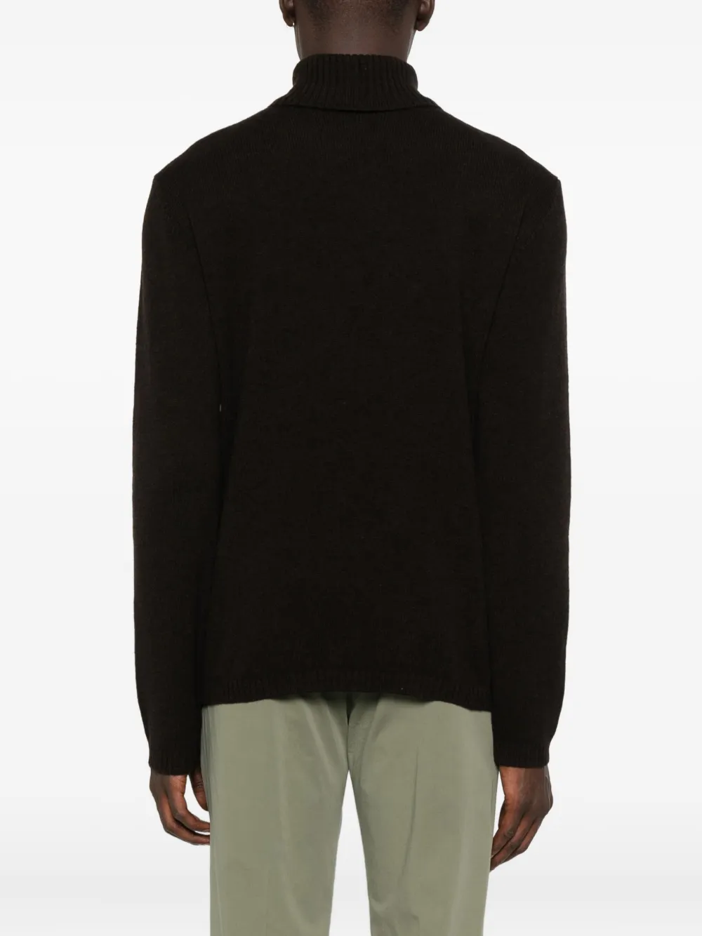 Daniele Fiesoli Turtleneck Wool Sweater In Brown