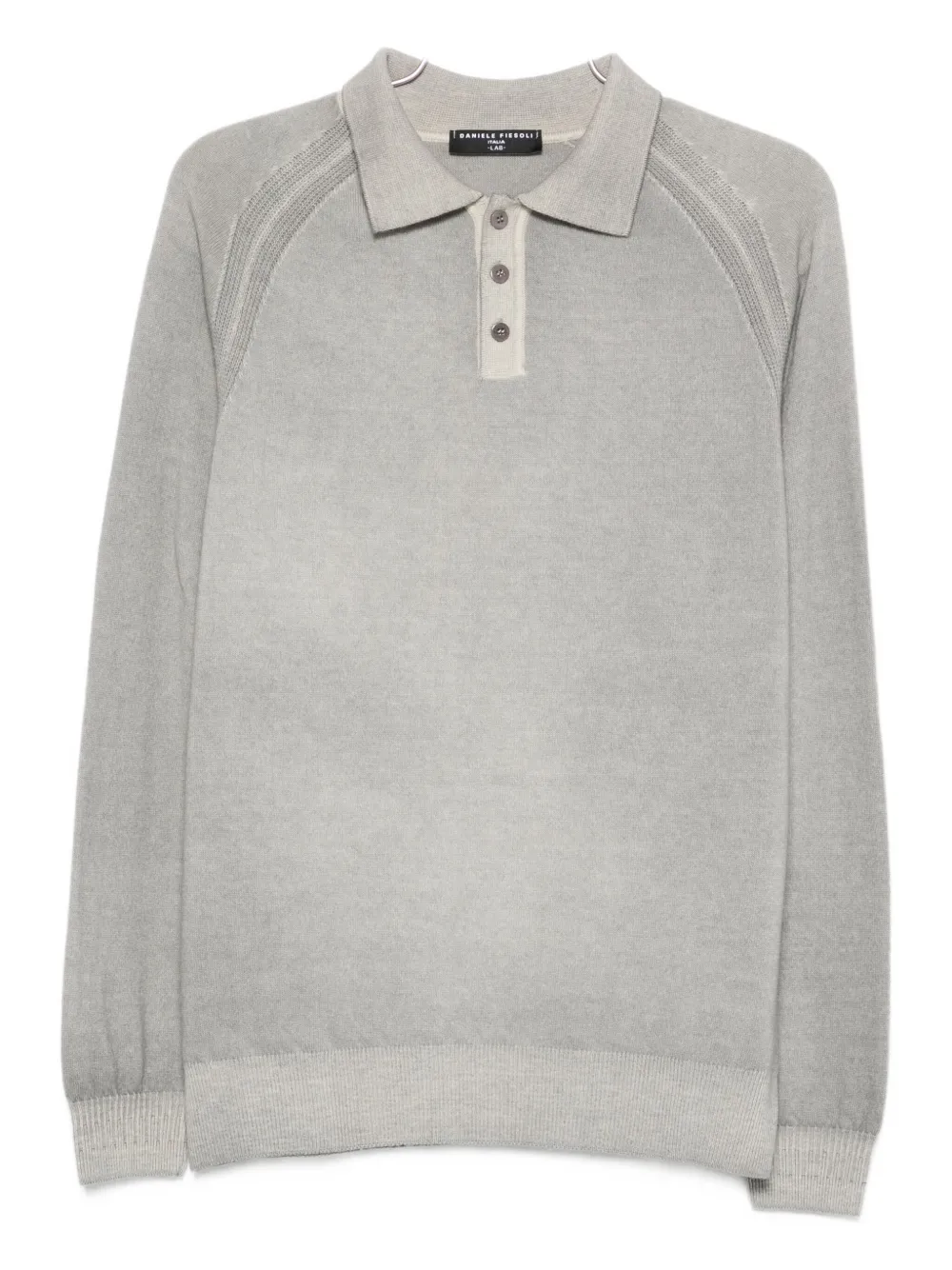 Daniele Fiesoli ribbed-panel polo shirt | Grey | Image 1
