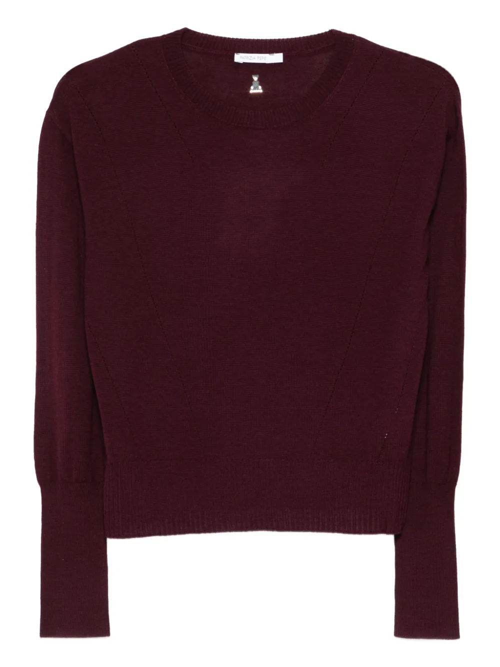 Patrizia Pepe Wool Sweater In Burgundy