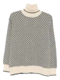 Drumohr geometric-pattern turtleneck sweater - Neutrals