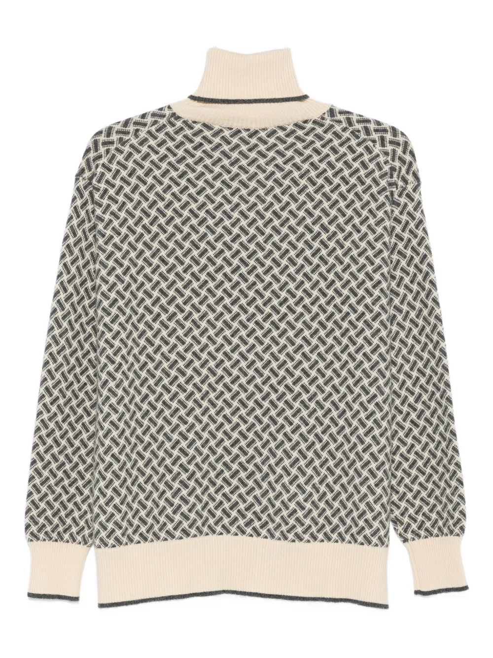 Drumohr geometric-pattern turtleneck sweater | Knitted Sweaters | Image 2