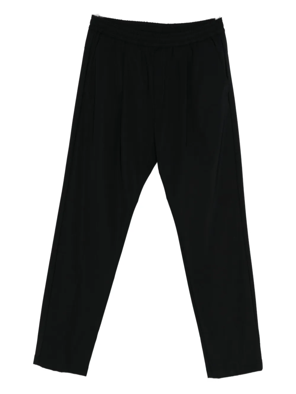 Paul & Shark Pleated Elastic-waist Trousers In Black