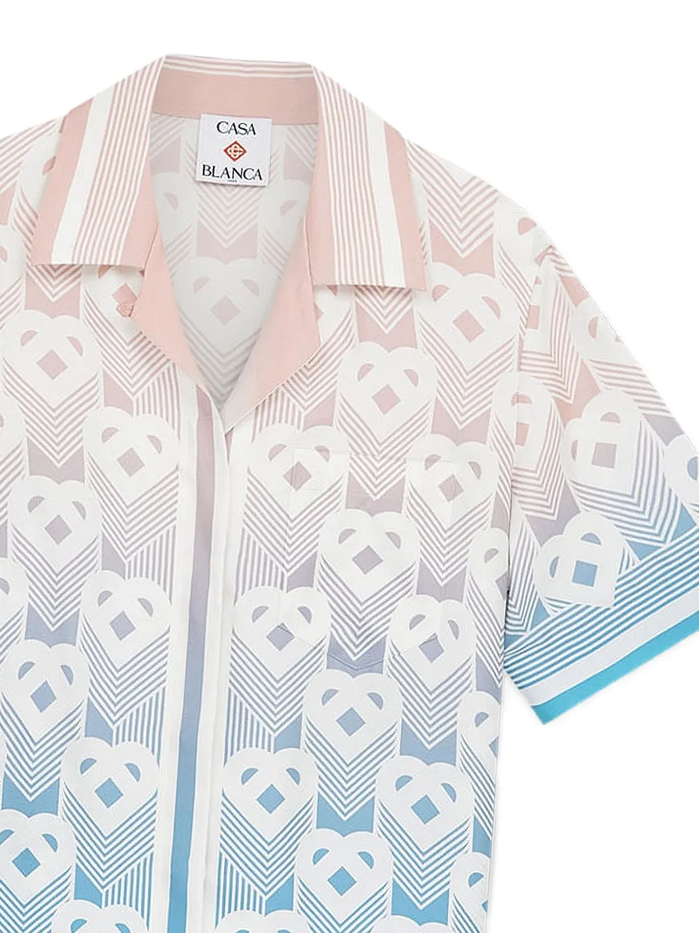 Casablanca gradient-effect heart-monogram shirt - Roze