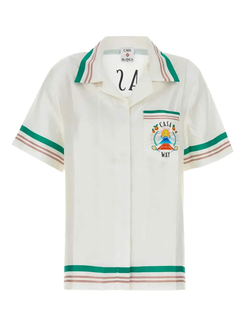 Casablanca gradient-effect heart-monogram shirt | White | Image 1