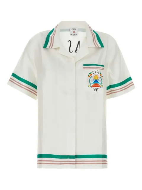 Casablanca gradient-effect heart-monogram shirt