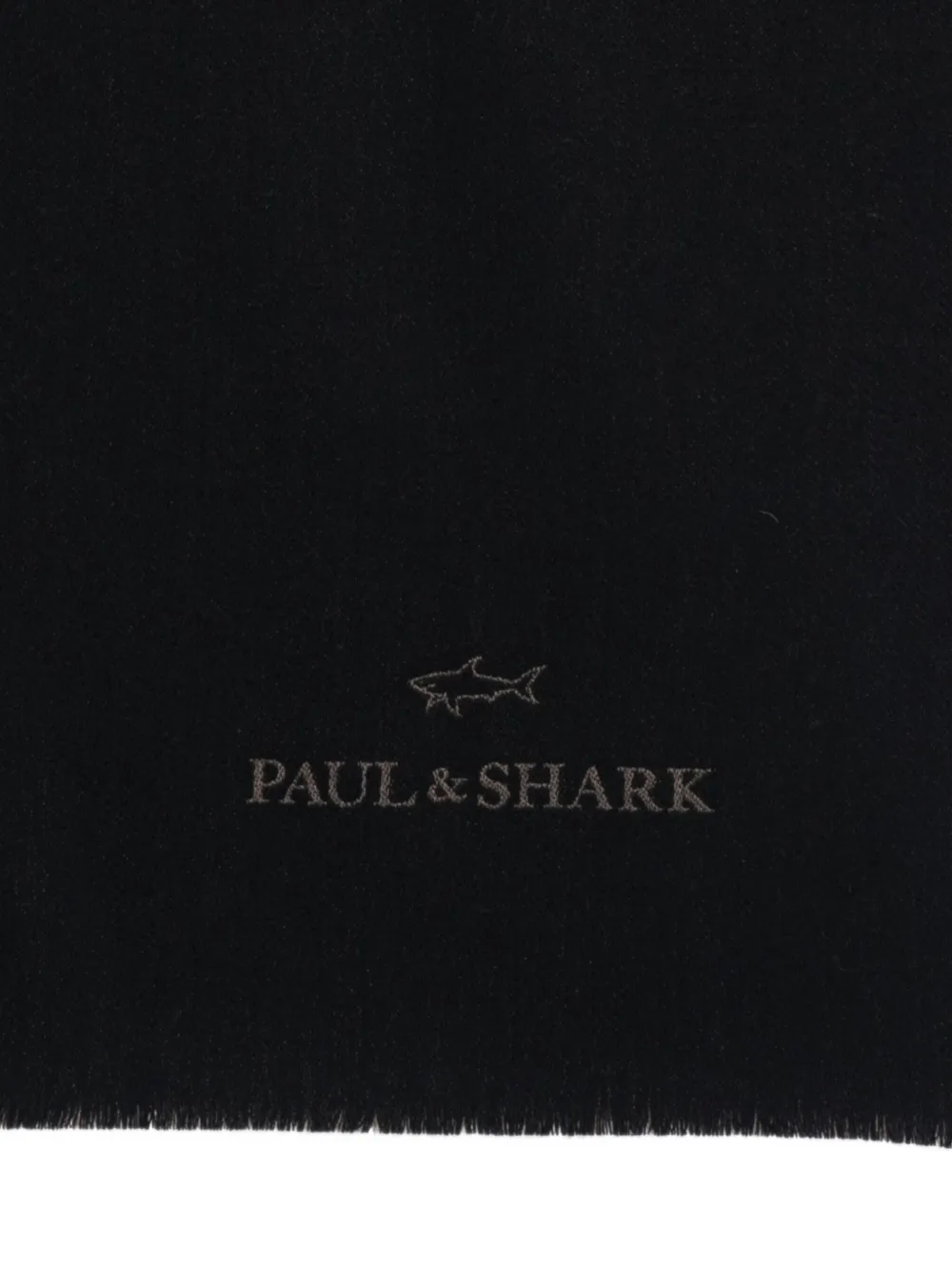 Paul & Shark Two-tone Wool Scarf In Black