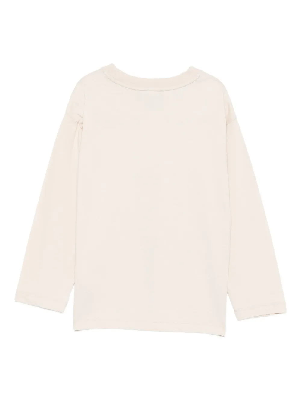 Emporio Armani Kids Eagle-logo long-sleeve T-shirt Beige