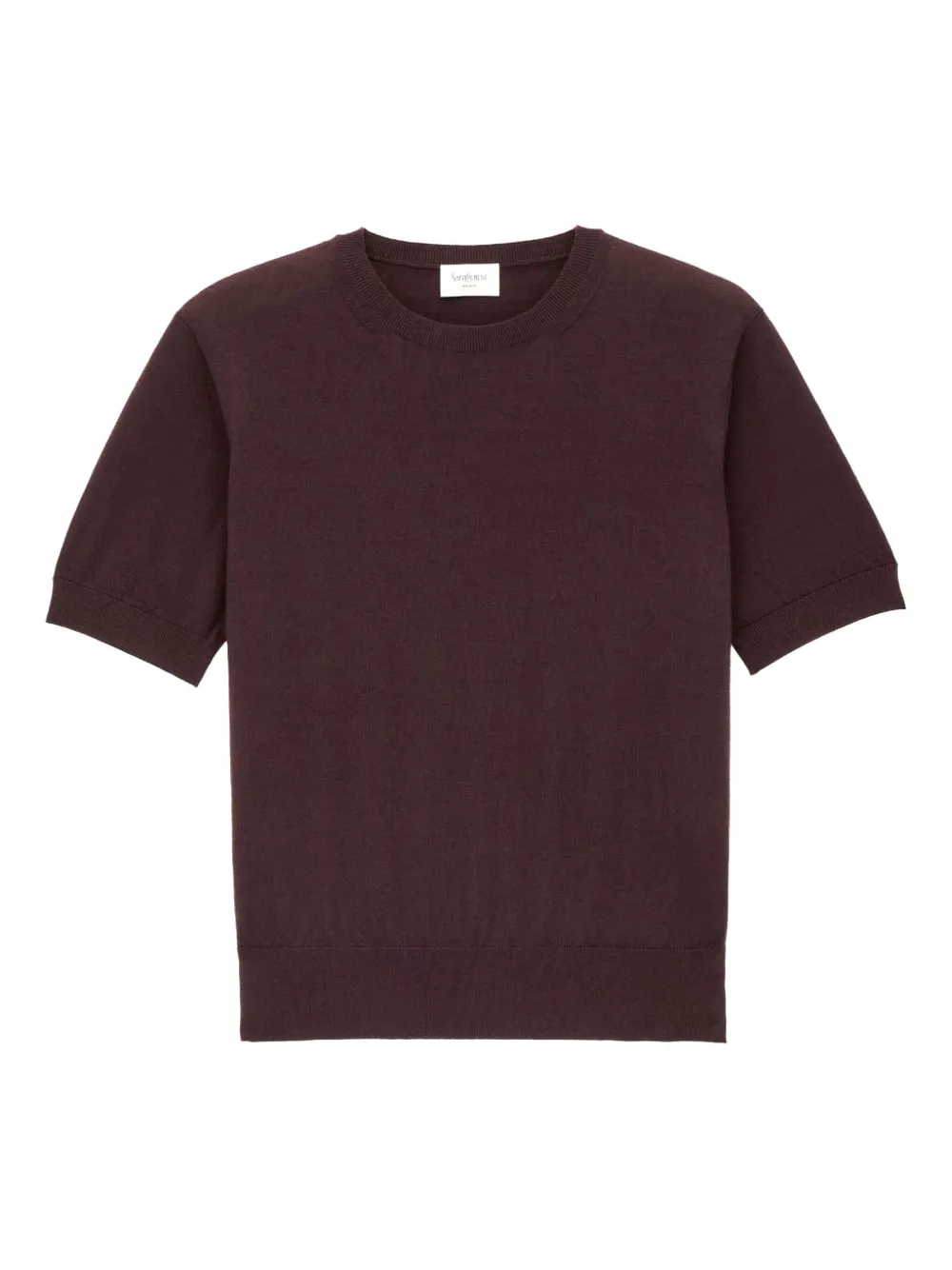 Saint Laurent T-shirt met ronde hals Bruin