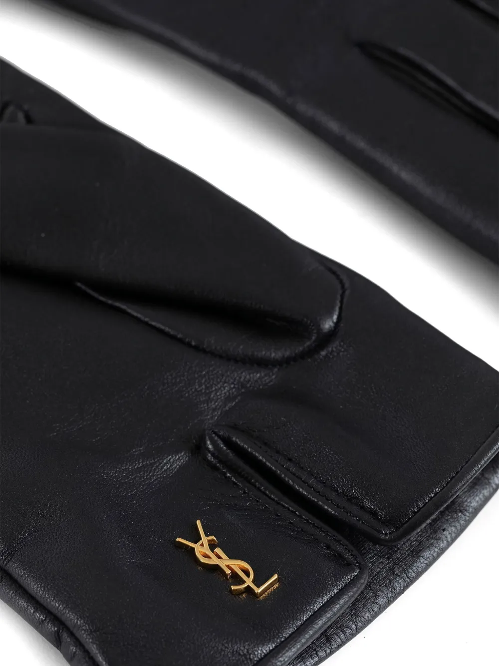 Saint Laurent logo-plaque leather gloves | Image 2