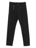 Paul & Shark shark-keychain pleated trousers - Black