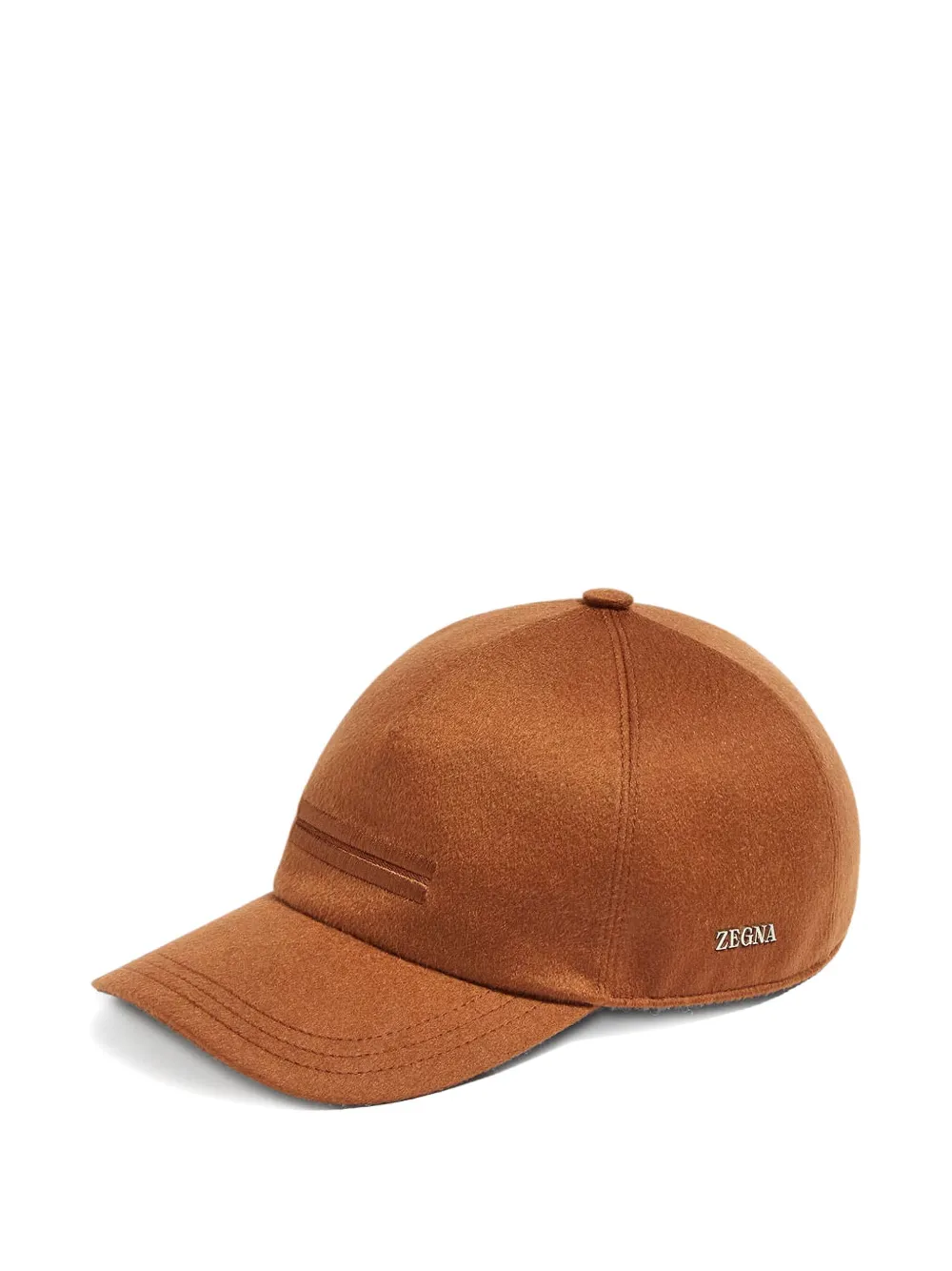 Zegna Logo Detailed Baseball Cap In Brown