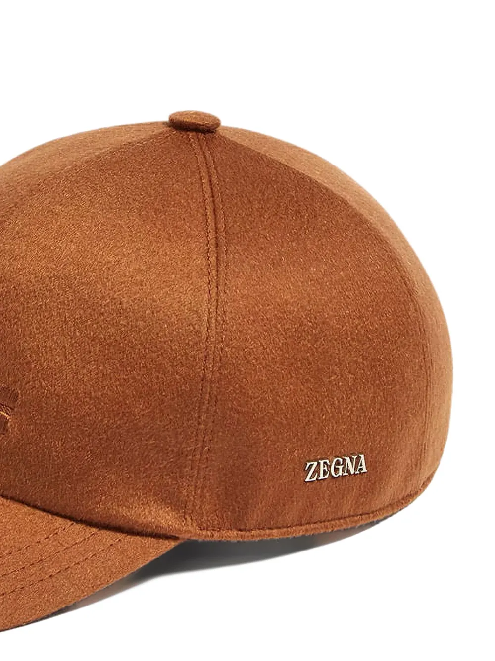Zegna Wollen pet met dubbele streep - Bruin