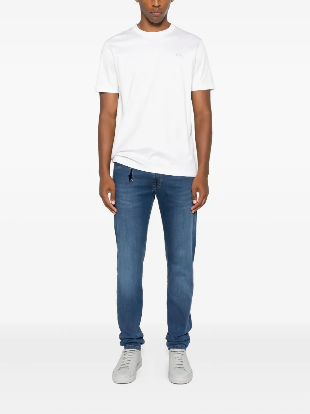 Paul & Shark Katoenen T-shirt met logoprint - Wit