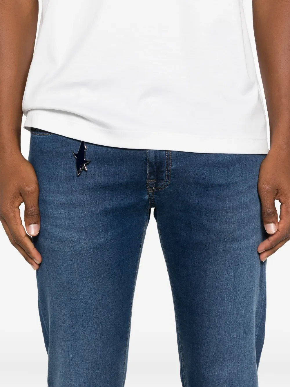 Paul & Shark Jeans met haaiensleutelhanger Blauw