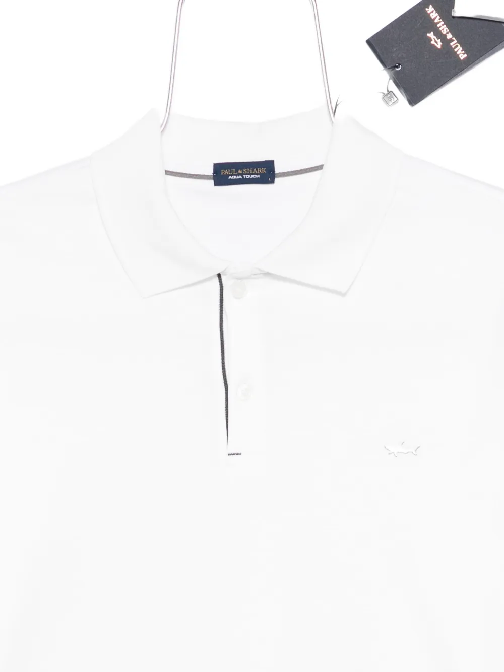 Paul & Shark Long-sleeve Polo Shirt In White