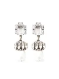 Ermanno Scervino crystal-pearl drop earrings - White