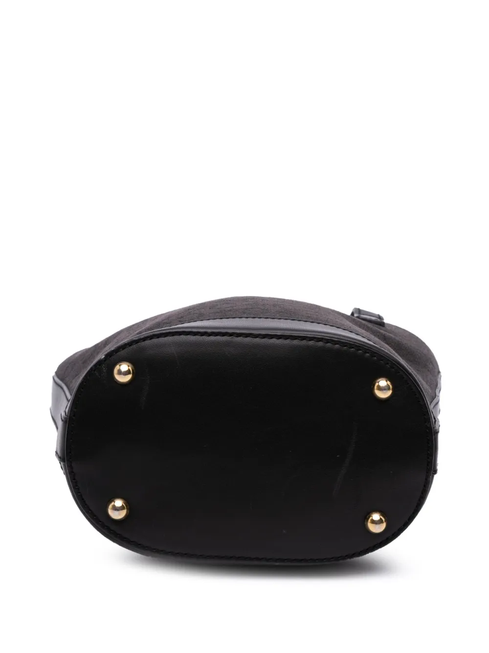 Pre-owned Celine 2000 C Macadam Canvas Handbag In Black