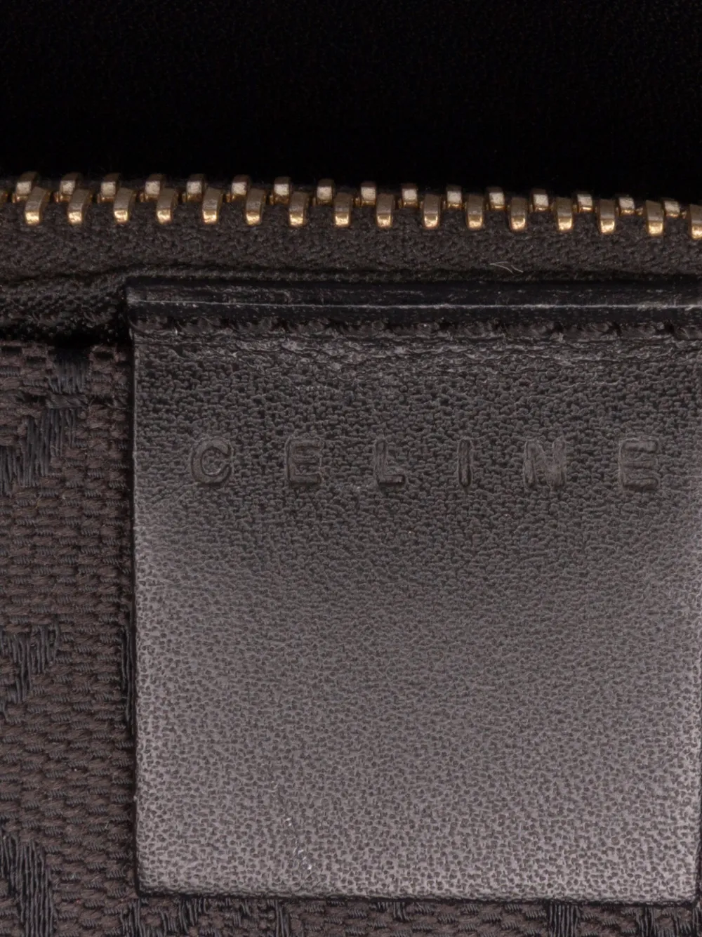 Pre-owned Celine 2000 C Macadam Canvas Handbag In Black