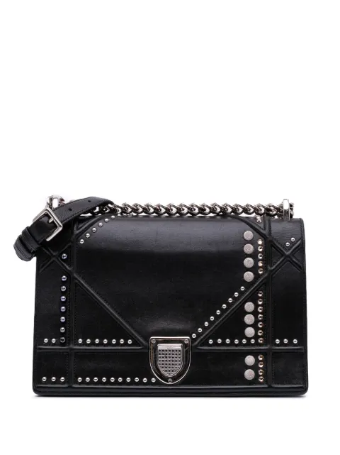 Christian Dior Pre-Owned 2015 Medium Studded Lambskin Diorama Flap crossbody bag