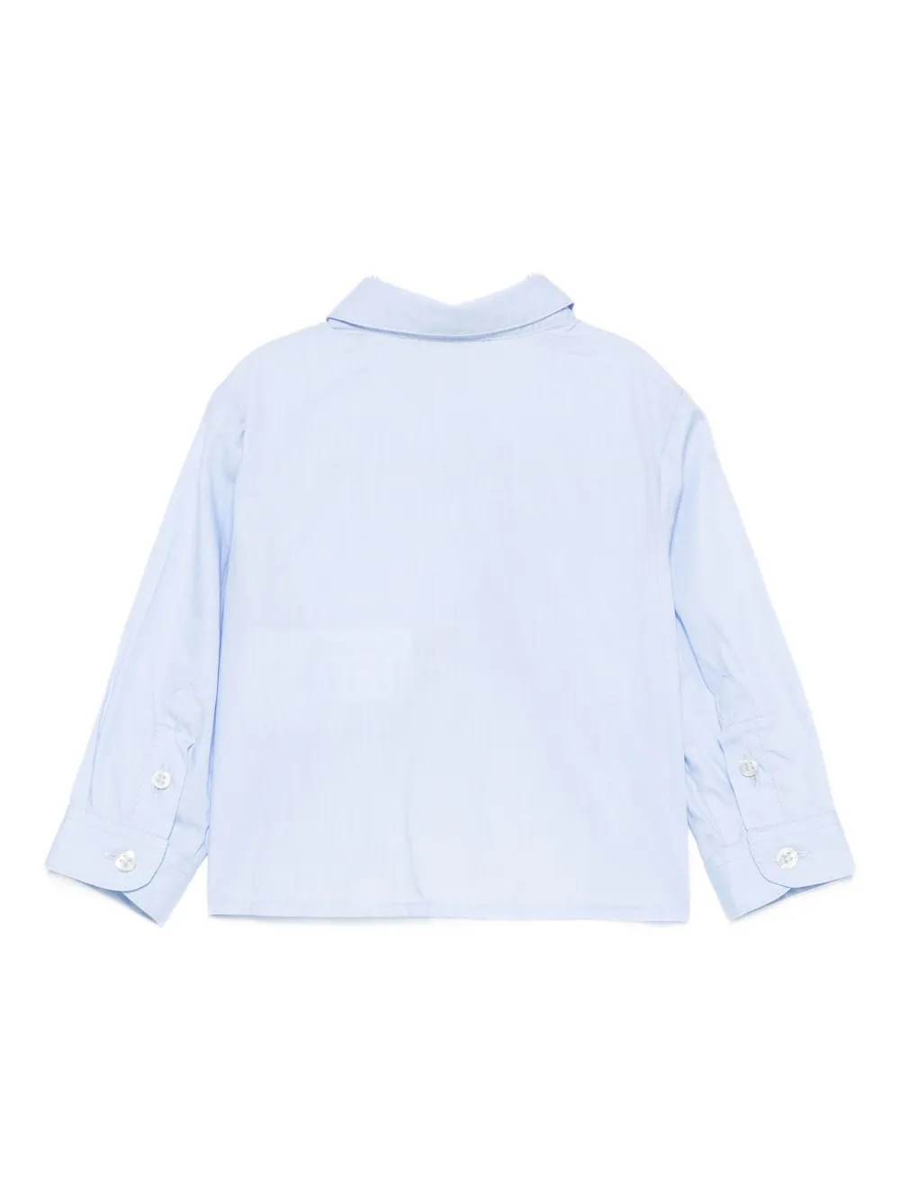 Emporio Armani Kids embroidered-detail shirt Blauw
