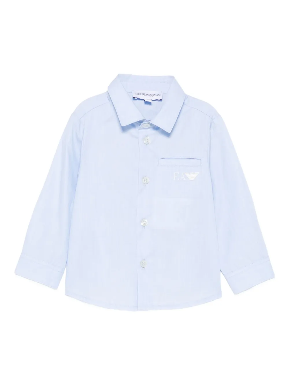 Emporio Ar i Kids embroidered-detail shirt Blauw