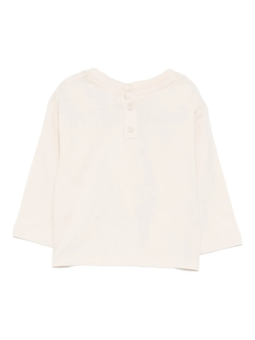 Emporio Armani Kids logo-print long-sleeve T-shirt Beige