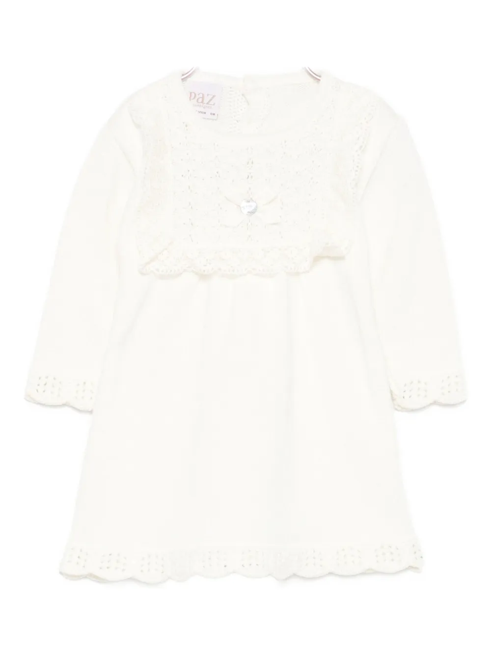 Paz Rodriguez Lace-trimmed Dress In White