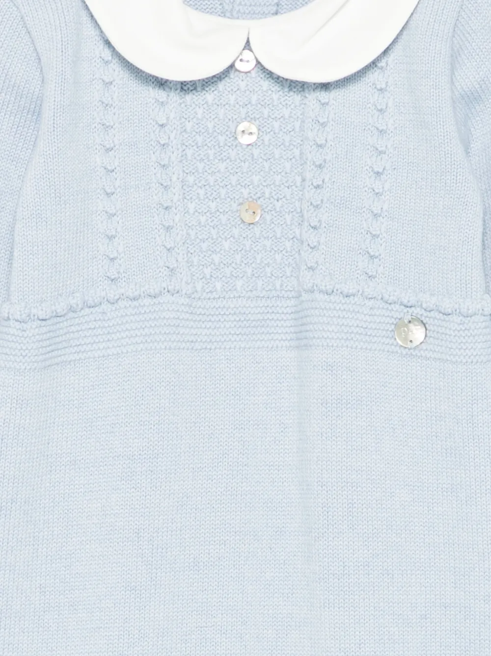Paz Rodriguez Wollen pyjama met Peter Pan kraag Blauw