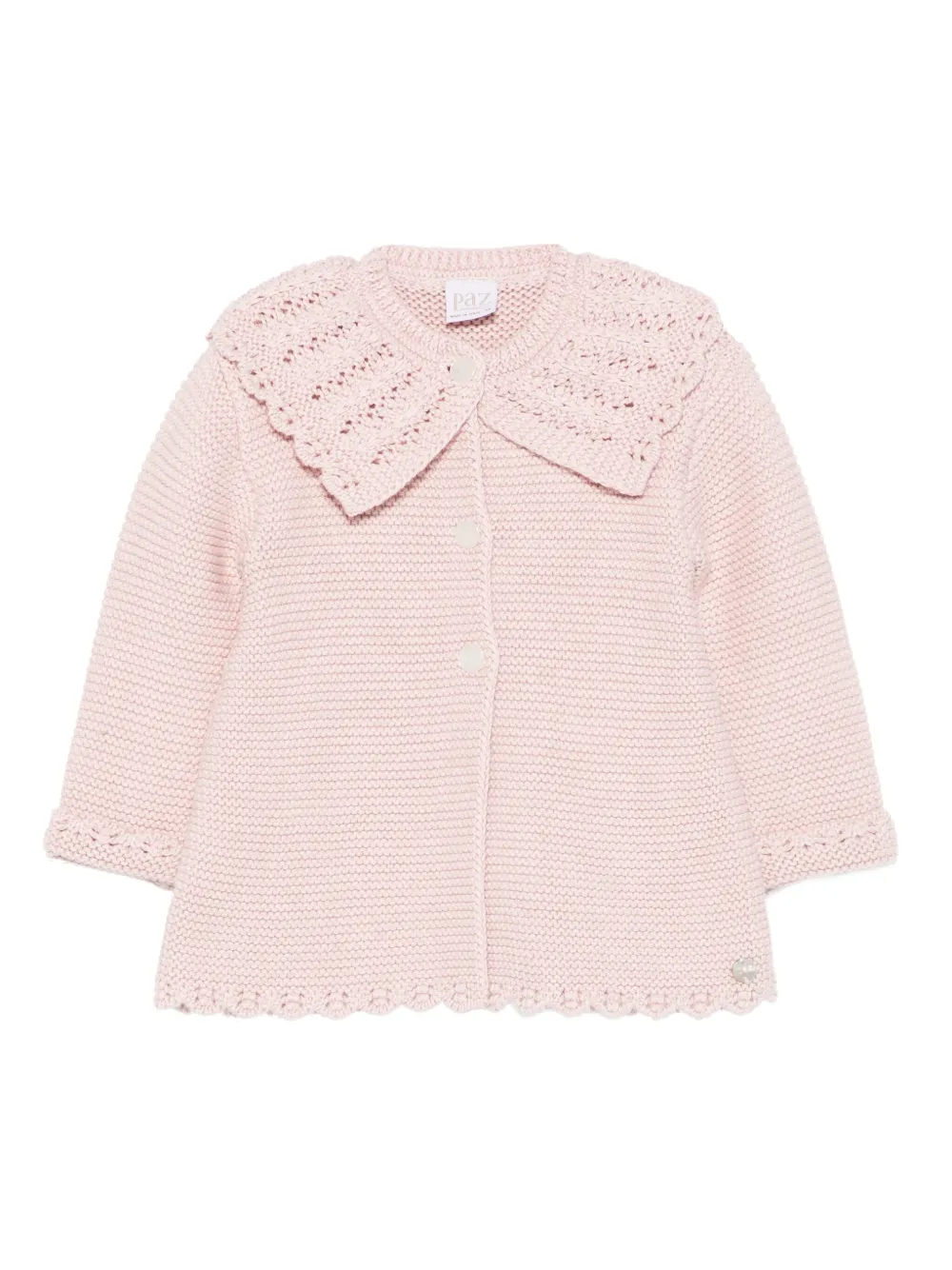 Paz Rodriguez Gebreid vest met gewelfde kraag Roze
