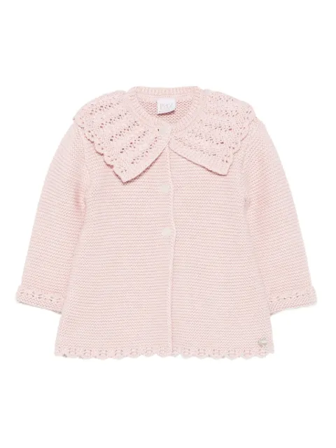 Paz Rodriguez scalloped-collar knitted cardigan