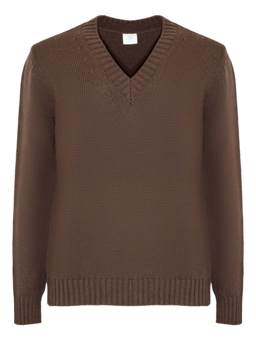 Eleventy V-neck ribbed-trim sweater | Brown | Image 1