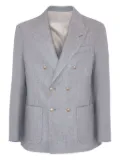 Eleventy peak-lapel double-breasted jacket - Grey