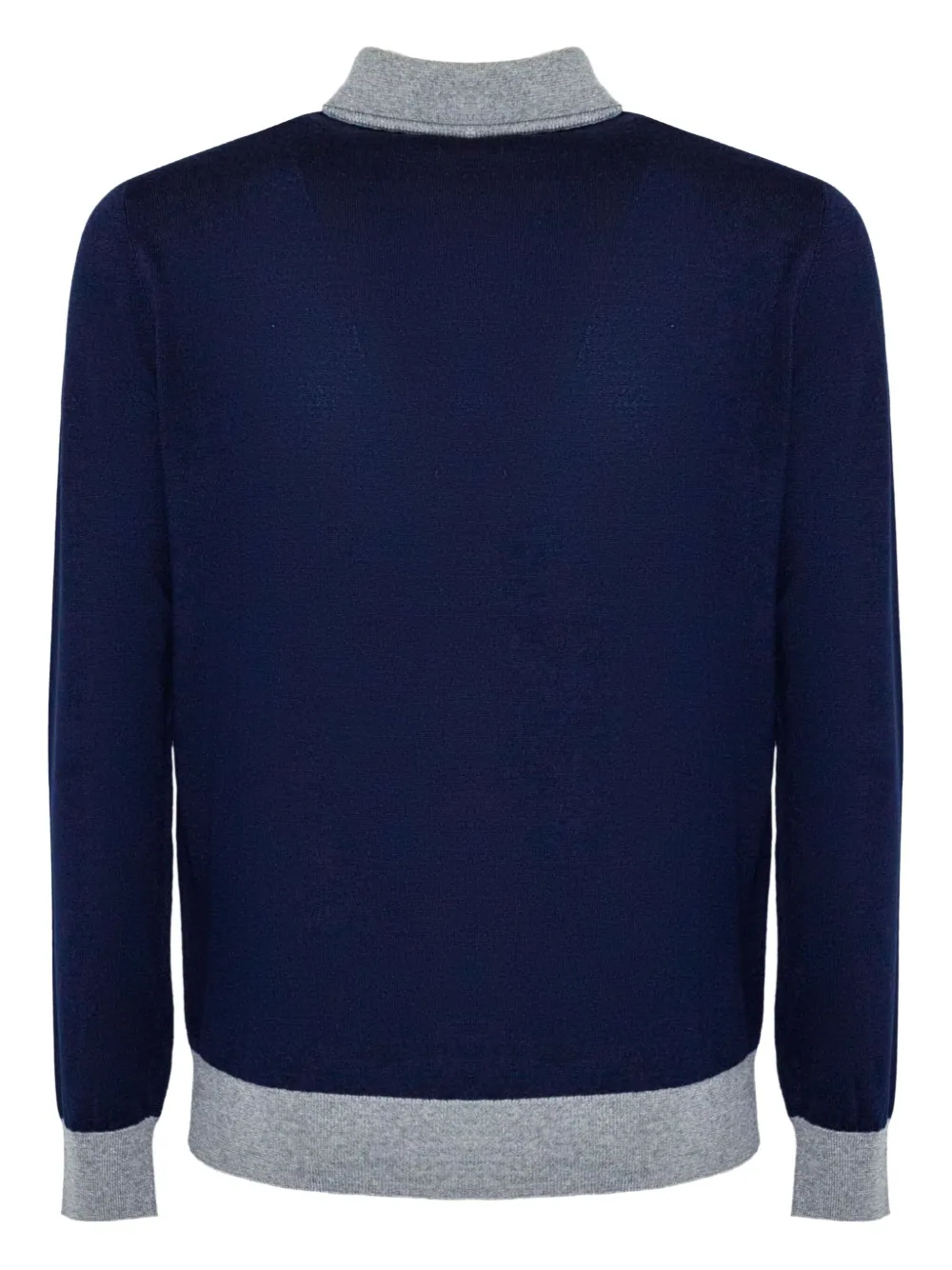 Eleventy Trui met polokraag en geribbelde afwerking Blauw