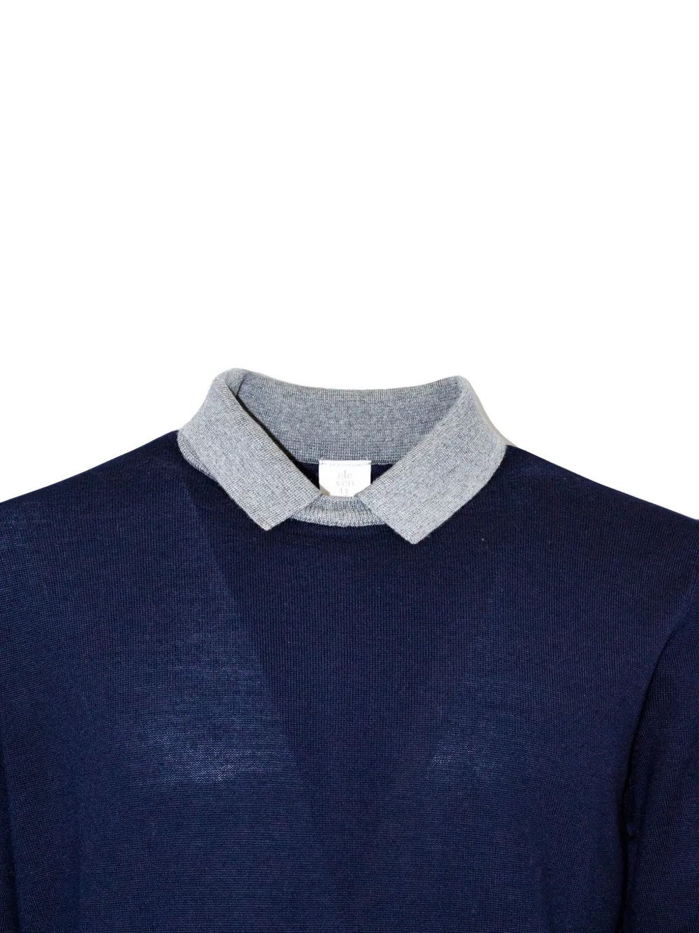 Eleventy Trui met polokraag en geribbelde afwerking Blauw