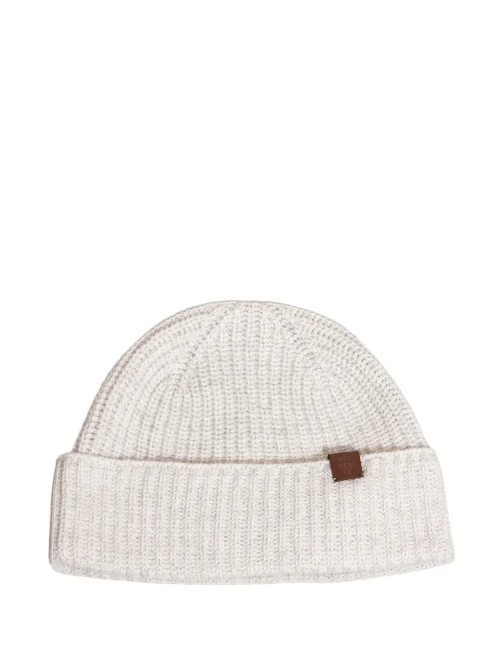 Eleventy Ribbed Cashmere Beanie In White