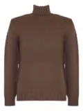 Eleventy turtleneck ribbed-trim sweater - Brown